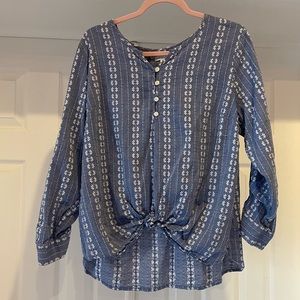 Croft and Barrow Denim look blouse XXL